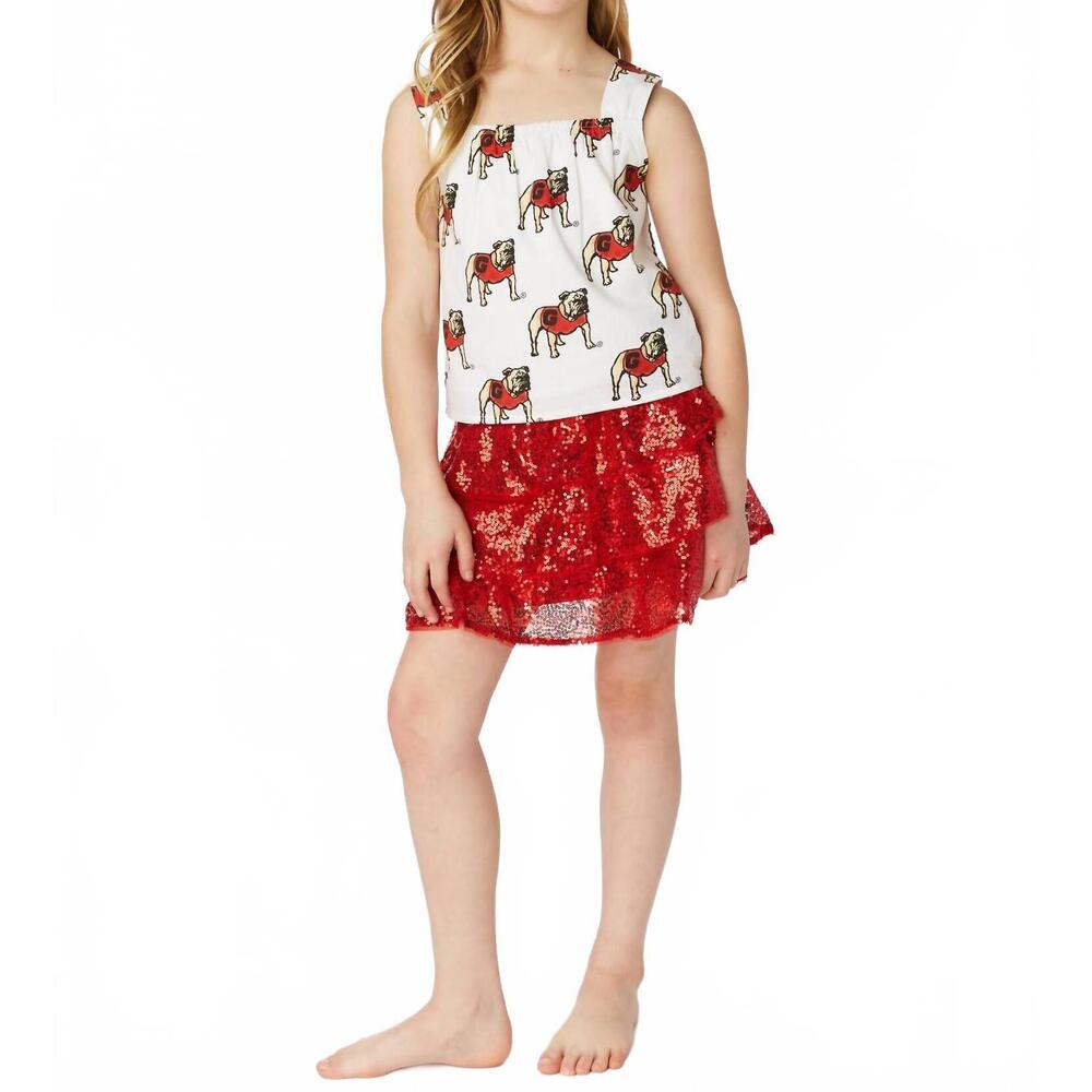 NEW STEWART SIMMONS girl's georgia poplin shirt in white